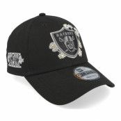 New Era - NFL Svart adjustable Keps - Las Vegas Raiders Flower Icon 9FORTY Black Adjustable @ Hatstore