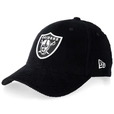 New Era - NFL Svart adjustable Keps - Las Vegas Raiders NFL Corduroy 9FORTY M-crown Black Adjustable @ Hatstore