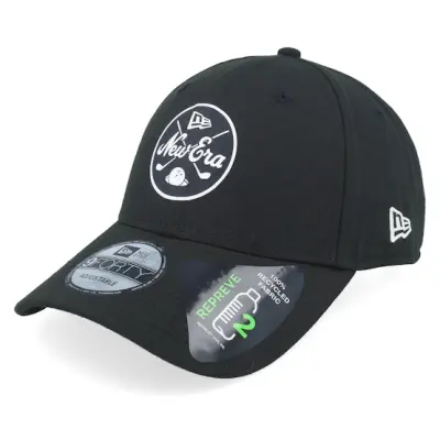 New Era - Svart adjustable Keps - Golf Repreve 9FORTY Black Adjustable @ Hatstore