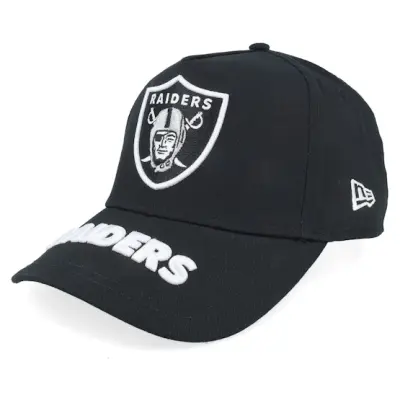 New Era - NFL Svart adjustable Keps - Las Vegas Raiders Visor Hit Black A-Frame Adjustable @ Hatstore