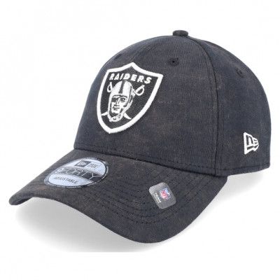 New Era - NFL Svart adjustable Keps - Las Vegas Raiders Washed Pack 9FORTY Black Adjustable @ Hatstore