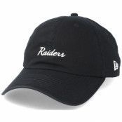 New Era - NFL Svart adjustable Keps - Oakland Raiders Mini Script 9Forty Black Adjustable @ Hatstore