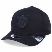 New Era - NFL Svart adjustable Keps - Oakland Raiders Tonal 9Fifty Stretch Snap Black/Black Adjustable @ Hatstore