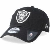 New Era - NFL Svart adjustable Keps - Oakland Raiders Washed Essential 9Twenty Black Adjustable @ Hatstore