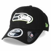 New Era - NFL Svart adjustable Keps - Seattle Seahawks Team Gitd Basic 9Forty Black Adjustable @ Hatstore