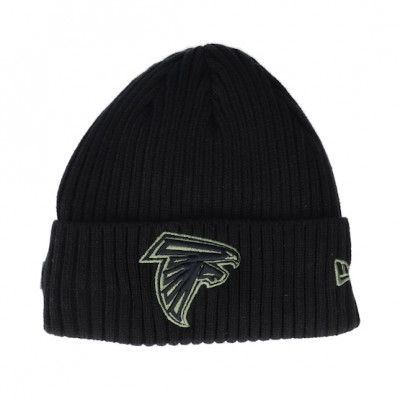 New Era - NFL Svart cuff Beanie - Atlanta Falcons Salute To Service NFL 20 Knit Black Cuff @ Hatstore