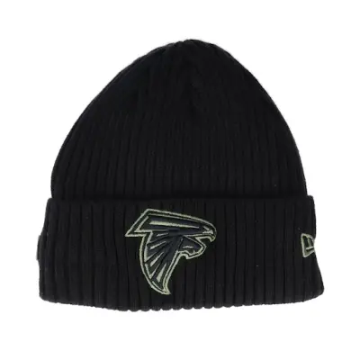 New Era - NFL Svart cuff Beanie - Atlanta Falcons Salute To Service NFL 20 Knit Black Cuff @ Hatstore
