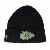 New Era - NFL Svart cuff Beanie - Kansas City Chiefs Salute To Service NFL 20 Knit Black Cuff @ Hatstore