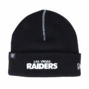 New Era - NFL Svart cuff Beanie - Las Vegas Raiders M Knitbasic B6 Black Cuff @ Hatstore