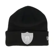 New Era - NFL Svart cuff Beanie - Las Vegas Raiders Metallic Black Cuff @ Hatstore