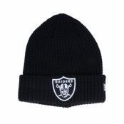 New Era - NFL Svart cuff Beanie - Las Vegas Raiders Team Waffle Knit Black Cuff @ Hatstore