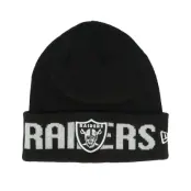 New Era - NFL Svart cuff Beanie - Las Vegas Raiders Wordmark Black Cuff @ Hatstore