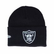 New Era - NFL Svart cuff Beanie - Las Vegas Raiders Wordmark Knit Black Cuff @ Hatstore