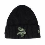 New Era - NFL Svart cuff Beanie - Minnesota Vikings Salute To Service NFL 20 Knit Black Cuff @ Hatstore