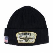 New Era - NFL Svart cuff Beanie - New Orleans Saints NFL21 Salute To Service Knit Black/Camo Cuff @ Hatstore