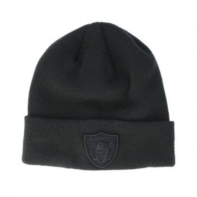 New Era - NFL Svart cuff Beanie - Oklahoma Raiders Essential Knit Black Cuff @ Hatstore