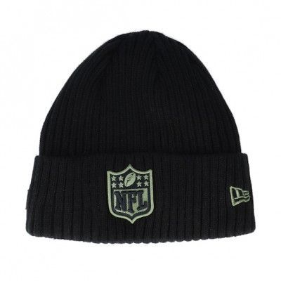 New Era - NFL Svart cuff Beanie - Salute To Service NFL 20 Knit Black Cuff @ Hatstore