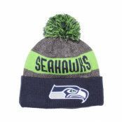 New Era - NFL Svart cuff Beanie - Seattle Seahawks NFL Sideline Bobble Beanie @ Hatstore