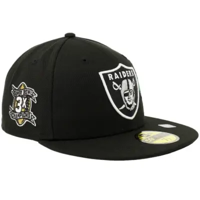 New Era - NFL Svart fitted Keps - Hatstore Exclusive x Las Vegas Raiders 59FIFTY Palm Tree 3x Champions Black Fitted @ Hatstore