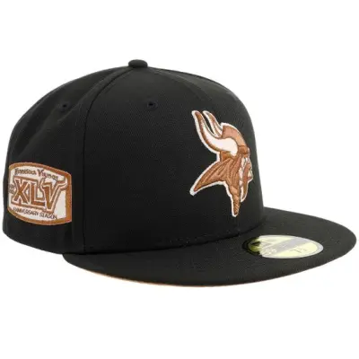 New Era - NFL Svart fitted Keps - Hatstore Exclusive x Minnesota Vikings 59FIFTY 61 Anniverary Season Black/Copper Fitted @ Hatstore