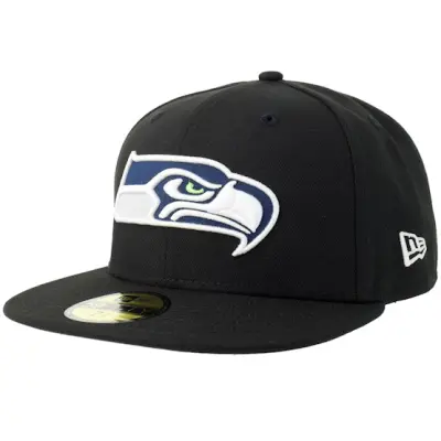 New Era - NFL Svart fitted Keps - Hatstore Exclusive x Seattle Seahawks 59FIFTY Black Fitted @ Hatstore