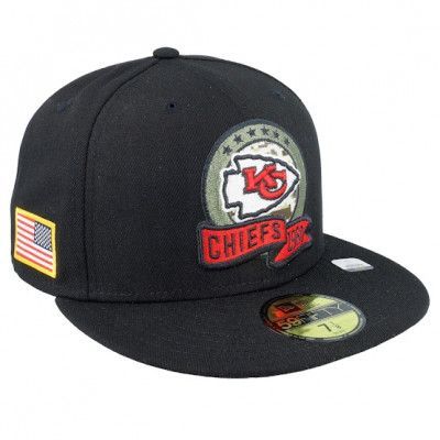 New Era - NFL Svart fitted Keps - Kansas City Chiefs M 59FIFTY NFL Salute To Service 22 Black/Camo Fitted @ Hatstore