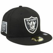 New Era -NFL Svart fitted Keps - Las Vegas Raiders 59FIFTY Bannerside D3 Black Fitted @ Hatstore