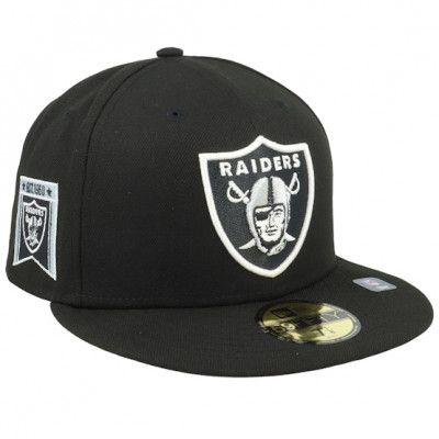 New Era - NFL Svart fitted Keps - Las Vegas Raiders 59FIFTY Bannerside D3 Black Fitted @ Hatstore