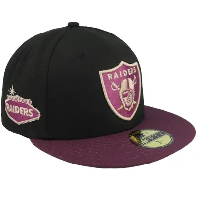 New Era - NFL Svart fitted Keps - Las Vegas Raiders 59FIFTY Black/Plum Fitted @ Hatstore