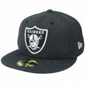 New Era - NFL Svart fitted Keps - Las Vegas Raiders Heather 59Fifty Black Fitted @ Hatstore