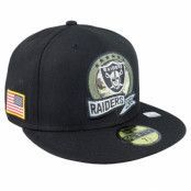 New Era - NFL Svart fitted Keps - Las Vegas Raiders M 59FIFTY NFL Salute To Service 22 Black/Camo Fitted @ Hatstore