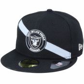 New Era - NFL Svart fitted Keps - Las Vegas Raiders M 59Fifty Stripe B6 Black Fitted @ Hatstore