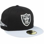 New Era - NFL Svart fitted Keps - Las Vegas Raiders Team City Patch 59FIFTY Black/Grey Fitted @ Hatstore