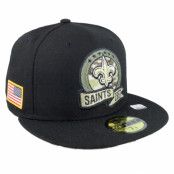 New Era - NFL Svart fitted Keps - New Orleans Saints M 59FIFTY NFL Salute To Service 22 Black/Camo Fitted @ Hatstore