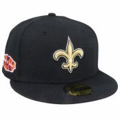 New Era - NFL Svart fitted Keps - New Orleans Saints NFL Patch Up 59FIFTY Black Fitted @ Hatstore