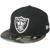 New Era - NFL Svart fitted Keps - Oakland Raiders Contrast Camo Black Fitted @ Hatstore