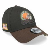 New Era - NFL Svart flexfit Keps - Cleveland Browns M 39THIRTY NFL Salute To Service 22 Black/Brown Flexfit @ Hatstore