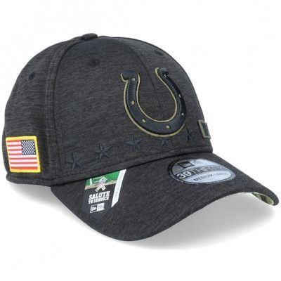 New Era - NFL Svart flexfit Keps - Indianapolis Colts Salute To Service 39Thirty NFL 20 Heather Black Flexfit @ Hatstore