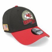 New Era - NFL Svart flexfit Keps - Kansas City Chiefs M 39THIRTY NFL Salute To Service 22 Black/Red Flexfit @ Hatstore