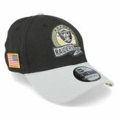 New Era - NFL Svart flexfit Keps - Las Vegas Raiders M 39THIRTY NFL Salute To Service 22 Black/Grey Flexfit @ Hatstore