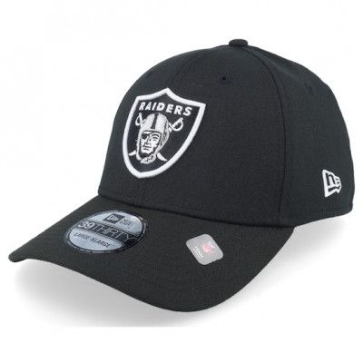 New Era - NFL Svart flexfit Keps - Las Vegas Raiders NFL Team Logo 39THIRTY Black Flexfit @ Hatstore