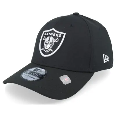 New Era - NFL Svart flexfit Keps - Las Vegas Raiders NFL Team Logo 39THIRTY Black Flexfit @ Hatstore