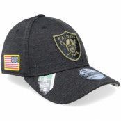 New Era - NFL Svart flexfit Keps - Las Vegas Raiders Salute To Service 39Thirty NFL 20 Heather Black Flexfit @ Hatstore