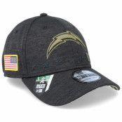 New Era - NFL Svart flexfit Keps - Los Angeles Chargers Salute To Service 39Thirty NFL 20 Heather Black Flexfit @ Hatstore