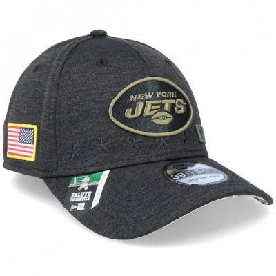 New Era - NFL Svart flexfit Keps - New York Jets Salute To Service 39Thirty NFL 20 Heather Black Flexfit @ Hatstore
