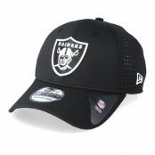 New Era - NFL Svart flexfit Keps - Oakland Raiders Feather Perf 39Thirty Black/White Flexfit @ Hatstore