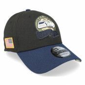 New Era - NFL Svart flexfit Keps - Seattle Seahawks M 39THIRTY NFL Salute To Service 22 Black/Navy Flexfit @ Hatstore