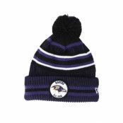 New Era - NFL Svart pom Beanie - Baltimore Ravens On Field 19 Sport Knit 2 Black/Purple Pom @ Hatstore