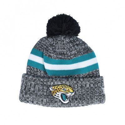 New Era - NFL Svart pom Beanie - Jacksonville Jaguars Sport Knitted NFL Sideline 23 Black Pom @ Hatstore