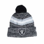 New Era - NFL Svart pom Beanie - Las Vegas Raiders Sport Knitted Sideline 23 Black Pom @ Hatstore